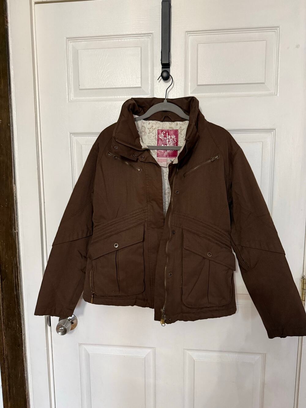 Vintage E408 Turbine Boardwear Brown Techwear Utility Snowboard Jacket Y2K